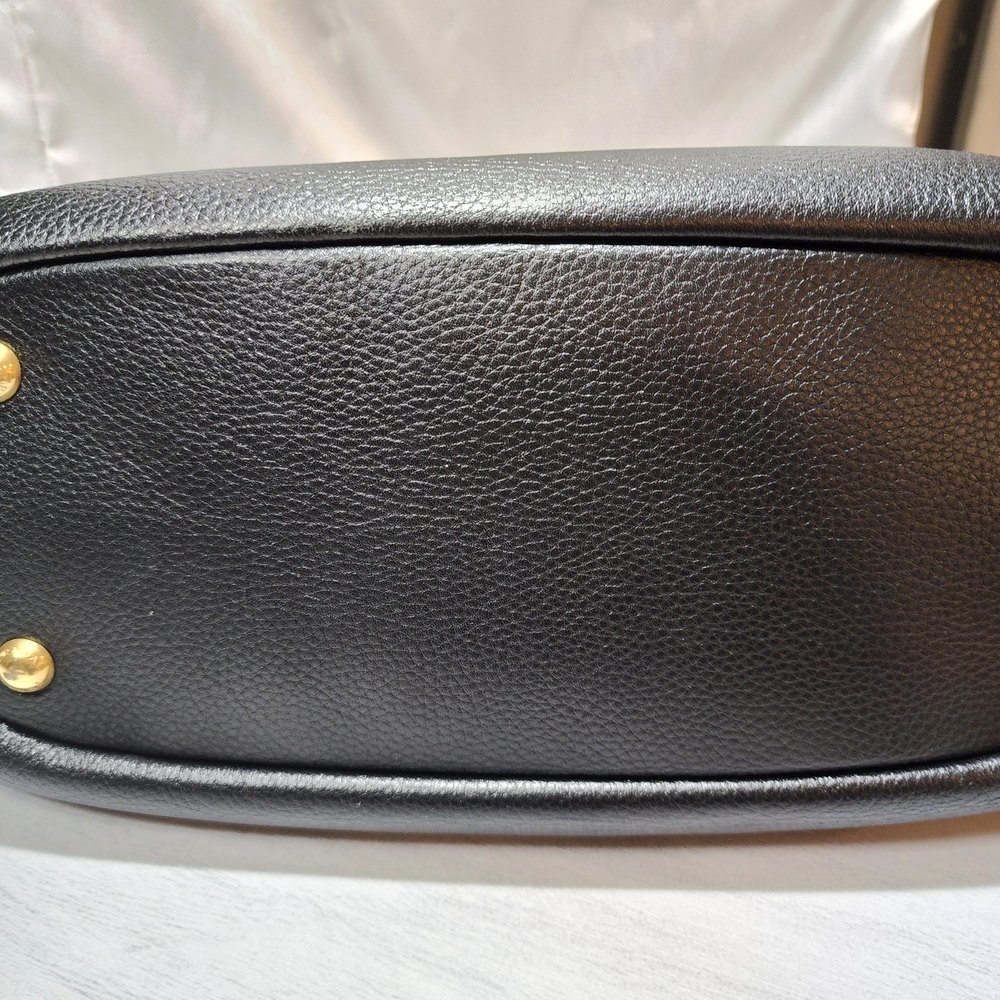 Authentic Prada Black Vitello Phenix Leather Shoulder Bag w/Crossbody Strap - Picture 9 of 16